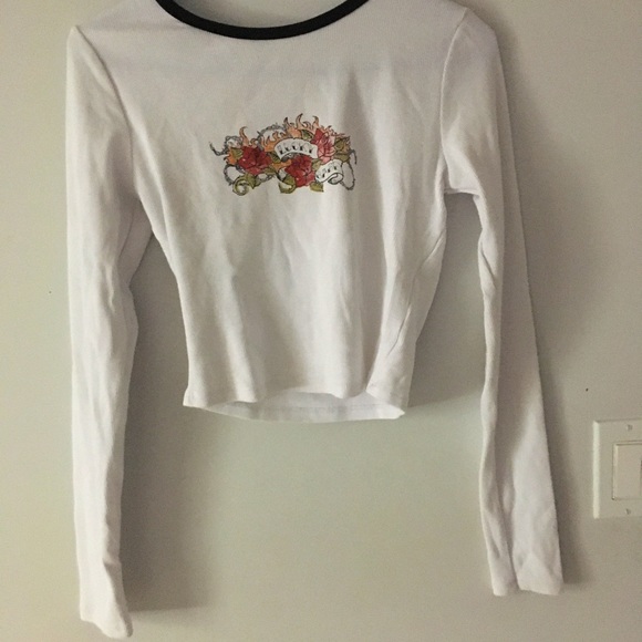 Lucky Babe long sleeve crop top - Picture 1 of 2